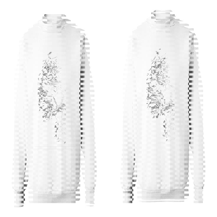 サックスを奏でる猫 ヴィンテージ ジャズ ミュージシャン サクソフォニスト 長袖tシャツ スウェットシャツ