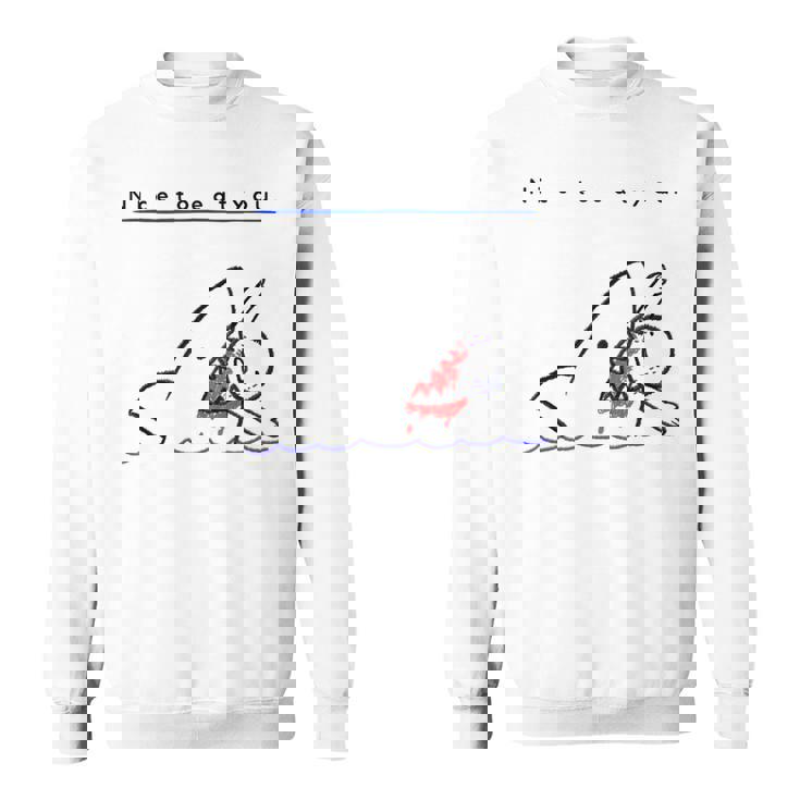 サメのことわざ ブラックユーモア Nice To Eat Yo スウェットシャツ