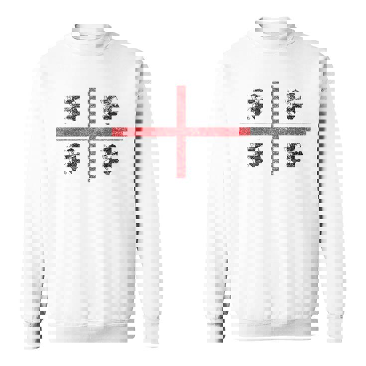 サルデーニャ国旗 イタリア 4 ムーア人 スウェットシャツ