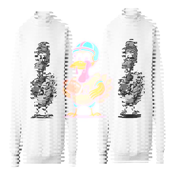 サンクスギビング かわいい七面鳥 アメリカンフットボール ボーイズ キッズ スウェットシャツ