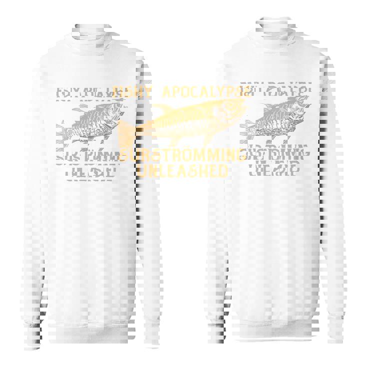 シュールストレミングの臭いゲロ魚チャレンジ 長袖tシャツ スウェットシャツ