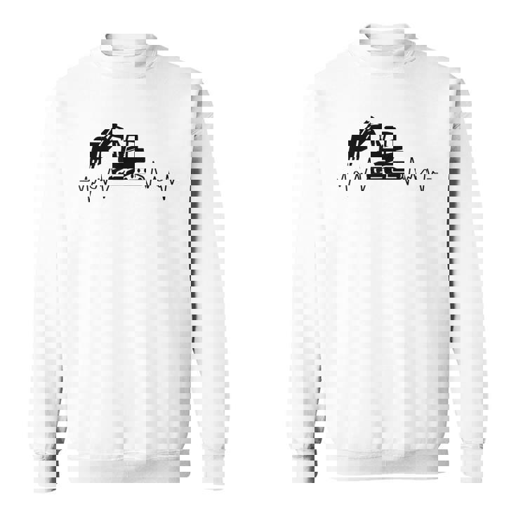 ショベル ハートビート 重機 オペレーター ハートビート スウェットシャツ