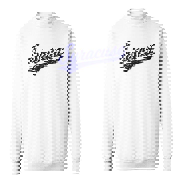 シラキュース ニューヨーク バーシティ スクリプト クラシック スポーツ ジャージスタイル スウェットシャツ