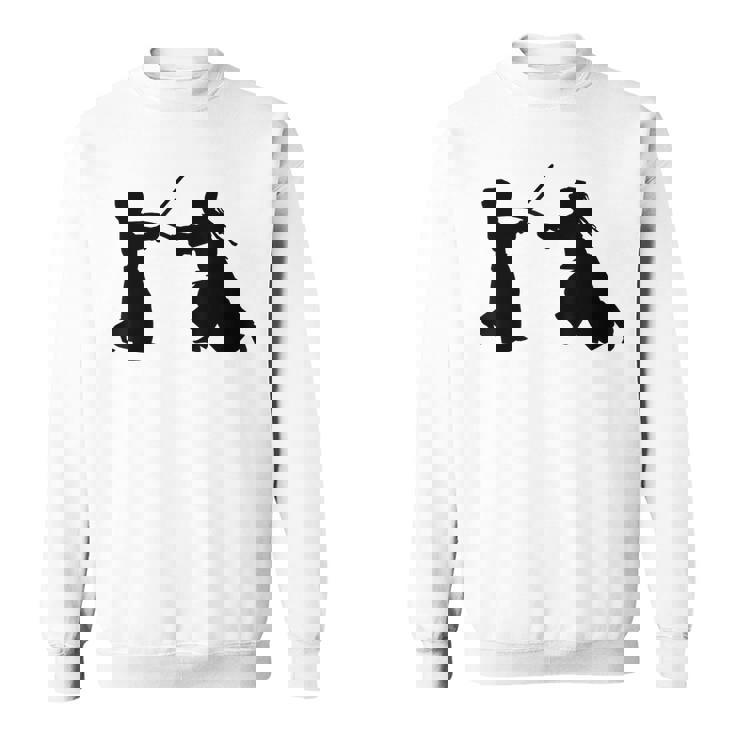 シルエット 剣道 合気道 日本 武道 剣闘士 扇子 スウェットシャツ