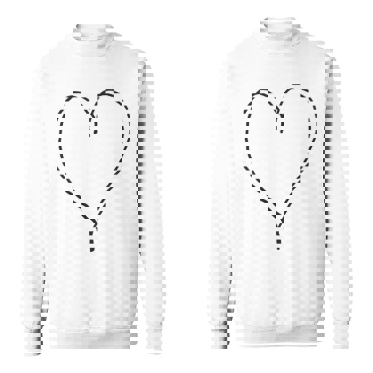 シンプル ハート スウェットシャツ