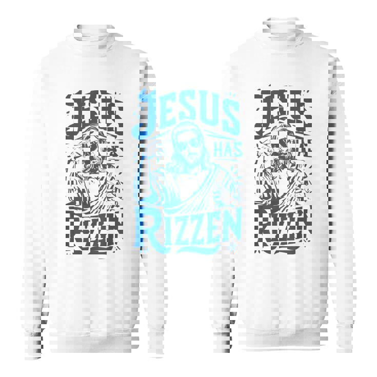ジーザス・ハズ・リズン・ファニー・ジーザス・ミームリズ・ヤング・クリスチャン スウェットシャツ