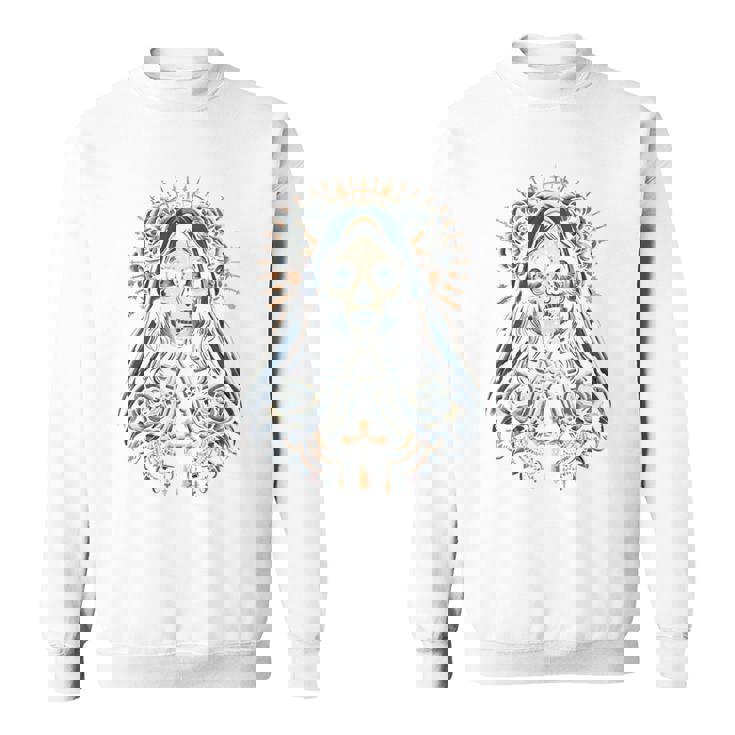 スカル サンタ ムエルテ クリスチャン 長袖tシャツ スウェットシャツ