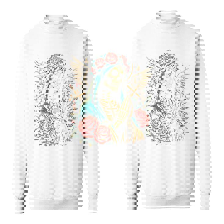 スカル サンタ ムエルテ 長袖tシャツ スウェットシャツ