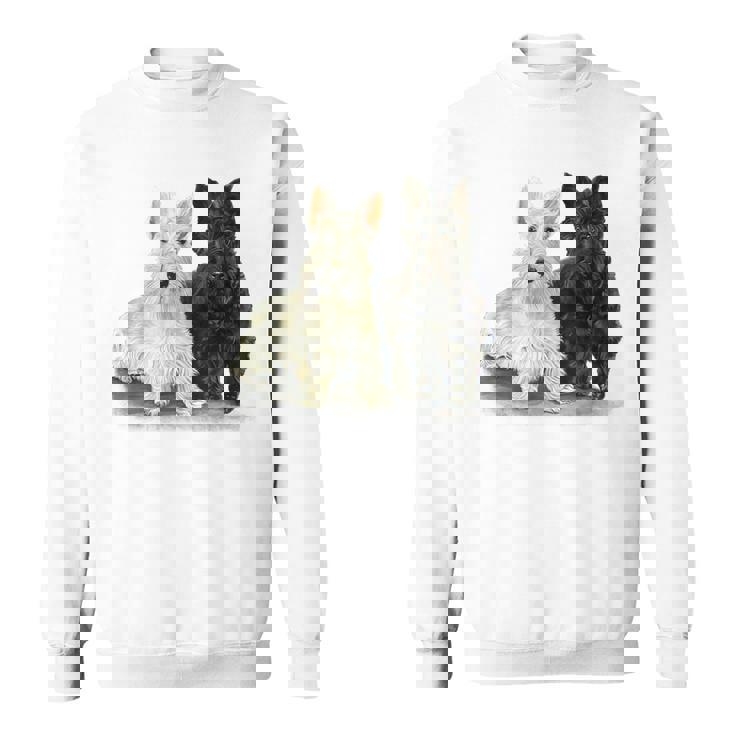 スコティッシュテリア犬の所有者ペット所有者アートデザイン スウェットシャツ