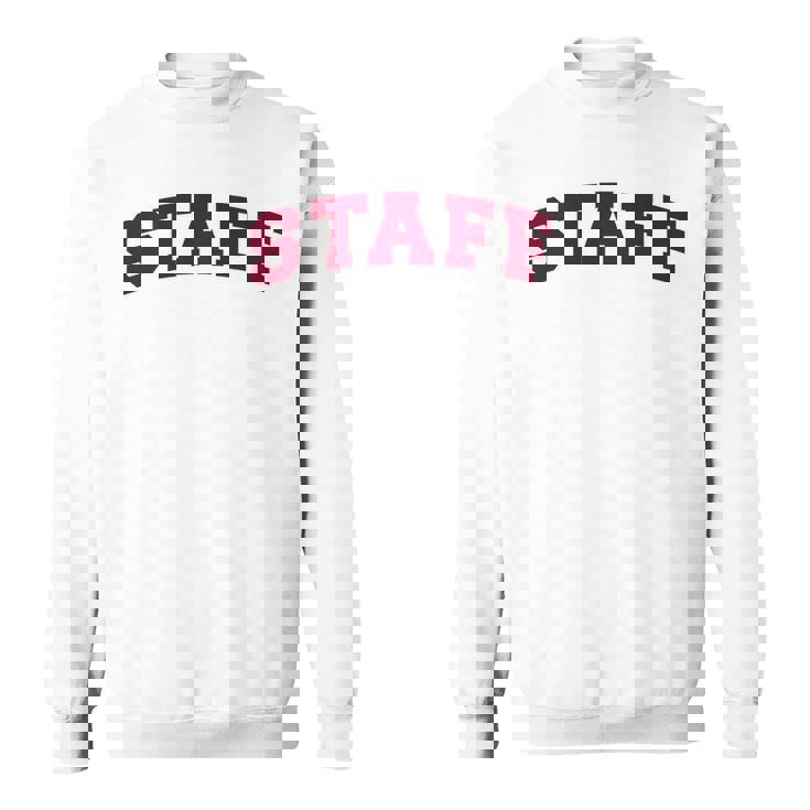 スタッフ スタッフ ギフト イベント 従業員代表チーム バックプリント レッド スウェットシャツ