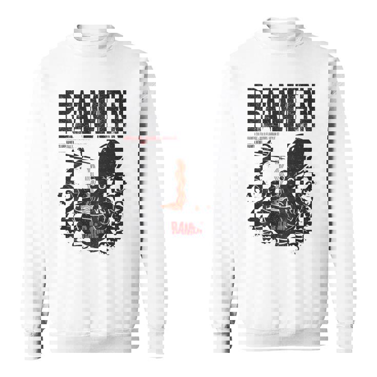 ストリートウェア ラーメン カワイイ オタク マンガ アニメ バックプリント モダン スウェットシャツ