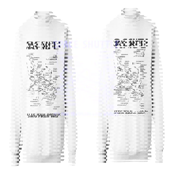 スペースシャトル レトロレイアウト ロケット科学者&宇宙飛行士用 スウェットシャツ