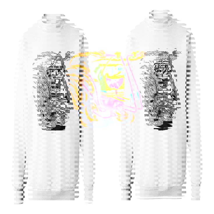 スポンジボブ スクエアパンツ スポンジボブ コミックバイク スウェットシャツ