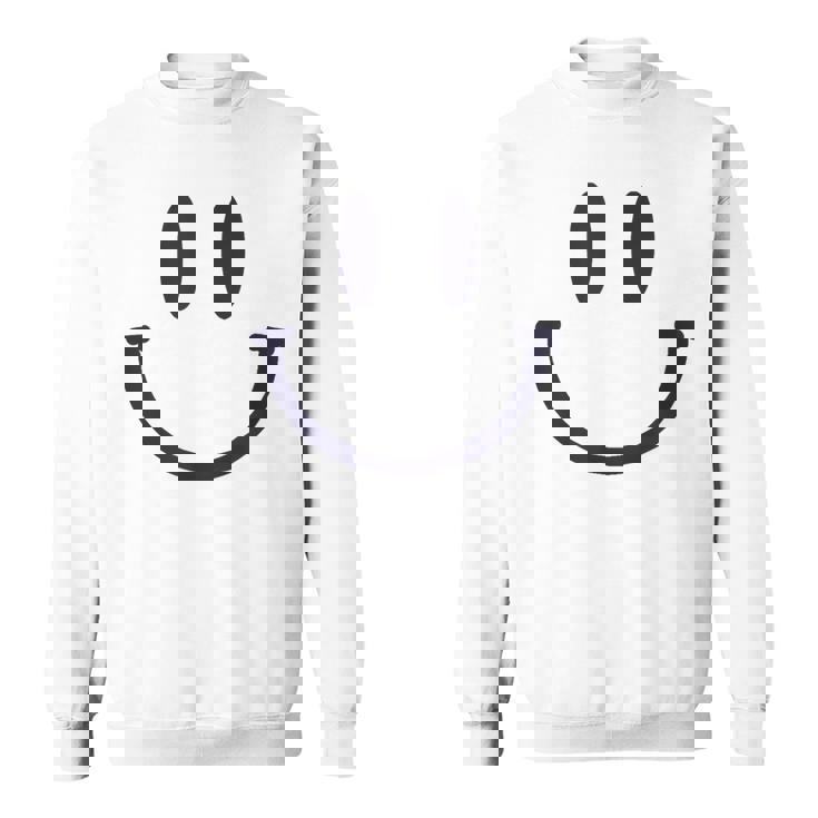 スマイリーフェイス キュート ポジティブ モチベーションアップ ハッピーススマイルフェイス スウェットシャツ