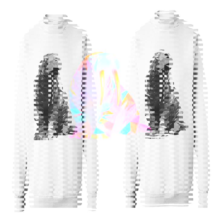 セイウチ 動物 モチーフ 作品 セイウチ スウェットシャツ