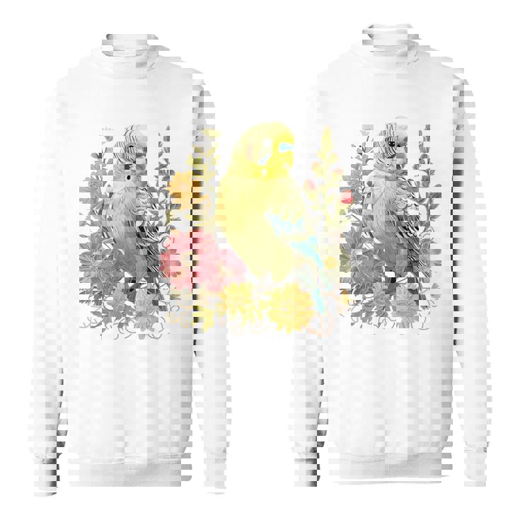 セキセイインコ 鳥 ママ セキセイインコ オウム ヴィンテージフラワー スウェットシャツ