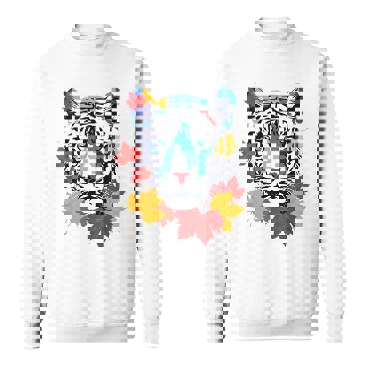 タイガー 動物 自然 動物園 抽象芸術 顔 虎 スウェットシャツ