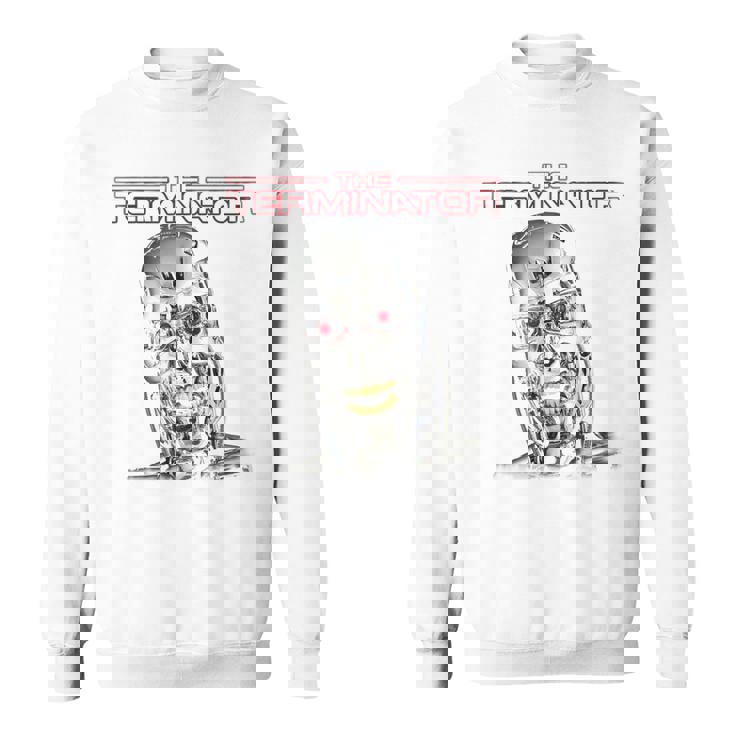 ターミネーターt-800ヘッドレトロサイボーグゲーマークラシックsf。 スウェットシャツ