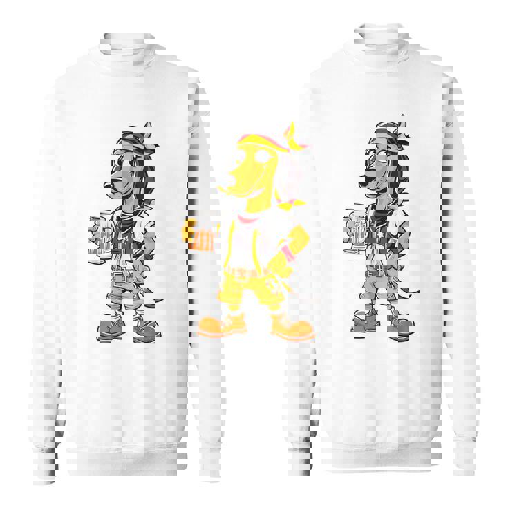 ダックスフント ドイツ服 オクトーバーフェスト レーダーホーゼン メンズ 乾杯 スウェットシャツ