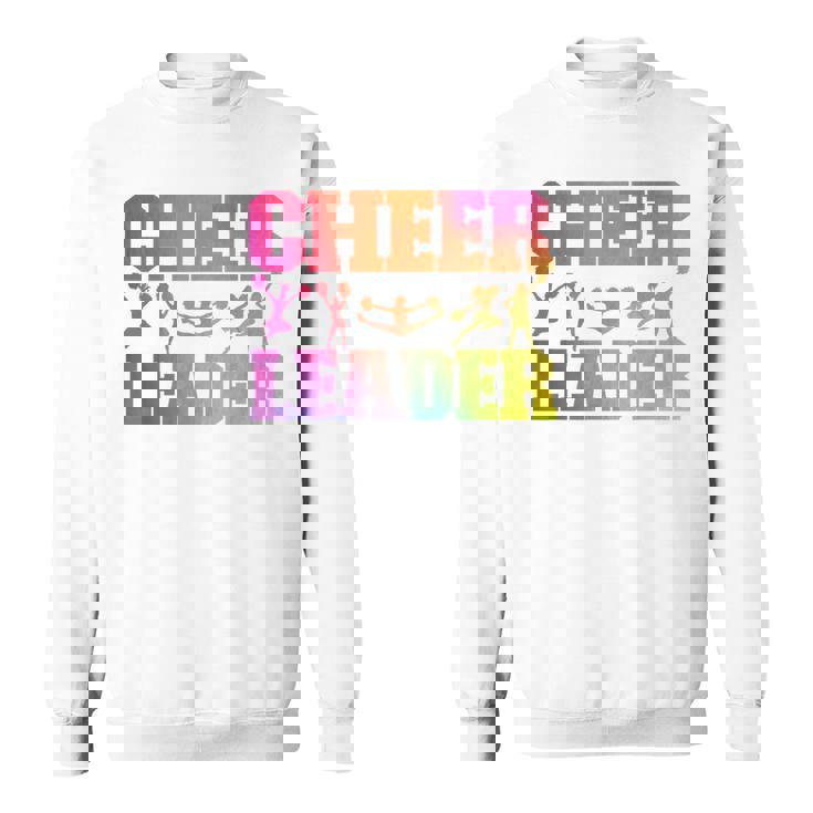 チア チアリーディング 水彩 レインボー チアリーダー スウェットシャツ