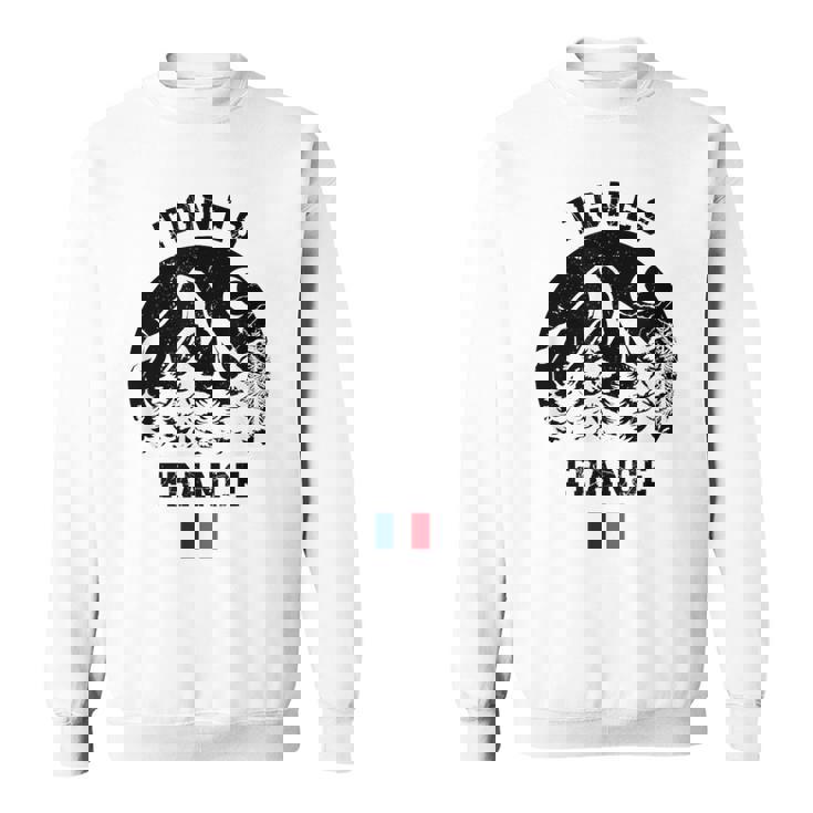 ティニュ フランス アルプス スキー場 アルペンスキー フランス国旗 スウェットシャツ