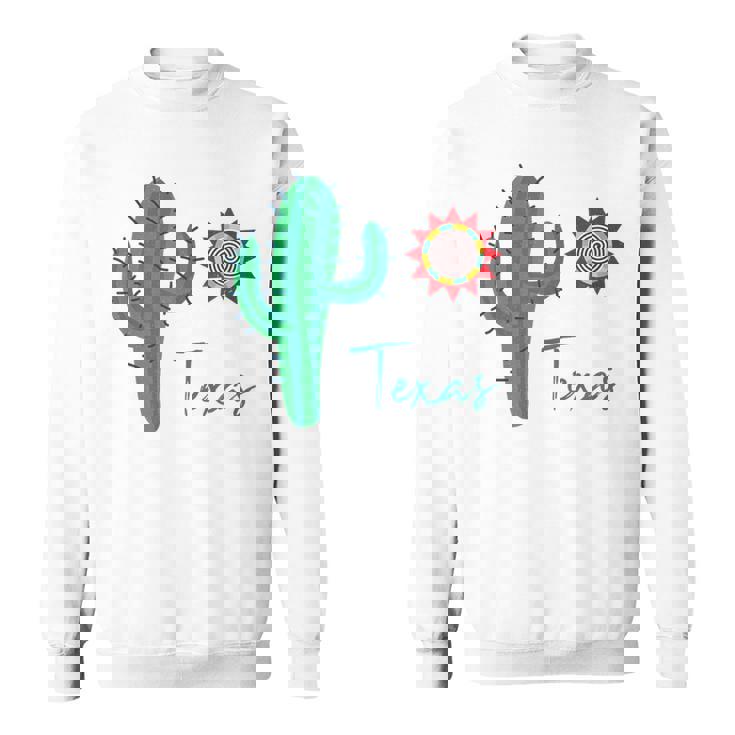 テキサス キュート 気まぐれなサボテン 南西部の太陽 砂漠 バケーション スウェットシャツ