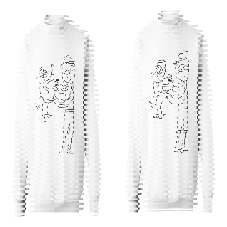 デコピンと大谷さん 手を繋ぐ スウェットシャツ