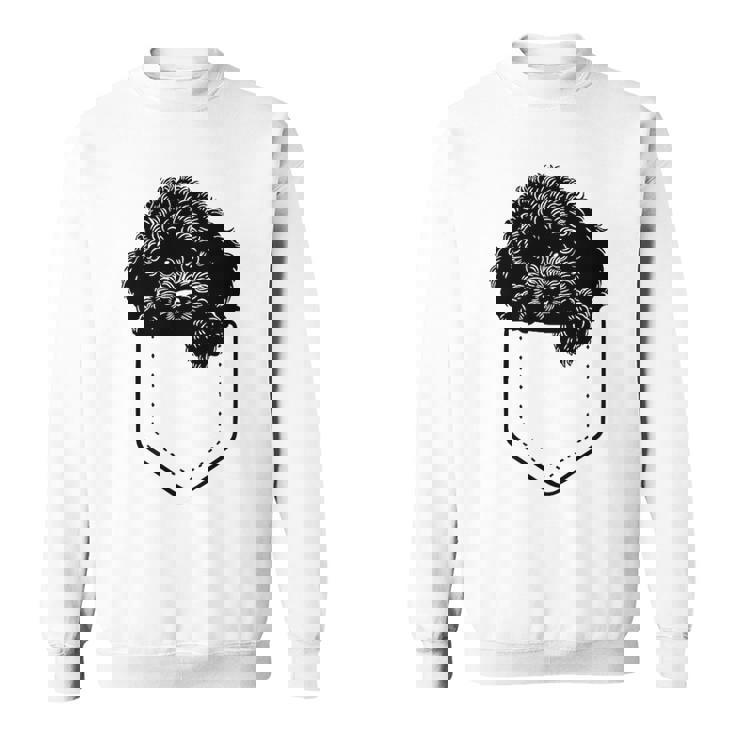 トイプードルのポケット スウェットシャツ