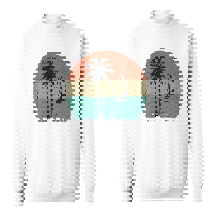 トロピカル ビーチ ヤシの木 ヴィンテージ レトロ 70年代 80年代 航海 スウェットシャツ