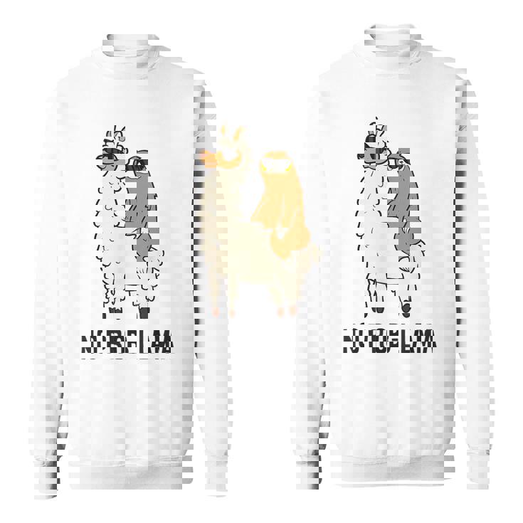 ナマケモノ乗り ラマ ノープルーラマ ラマ スウェットシャツ