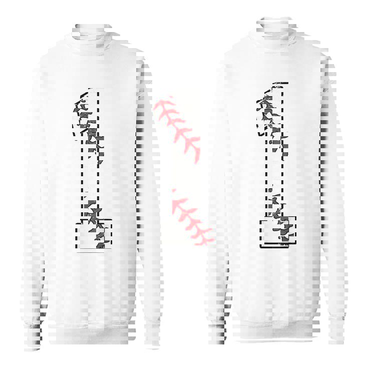 ナンバー1 ベースボールジャージー ナンバー1 背面にプリント スウェットシャツ