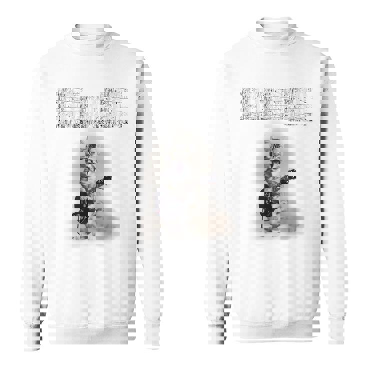 ニャーーーーと叫べ！ ロックな猫 キジトラ 子猫 バンド 長袖tシャツ スウェットシャツ