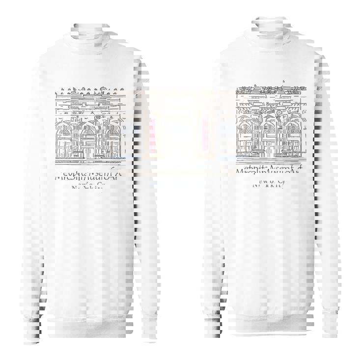 ニューヨーク、メトロポリタン美術館、アメリカ、手描き スウェットシャツ