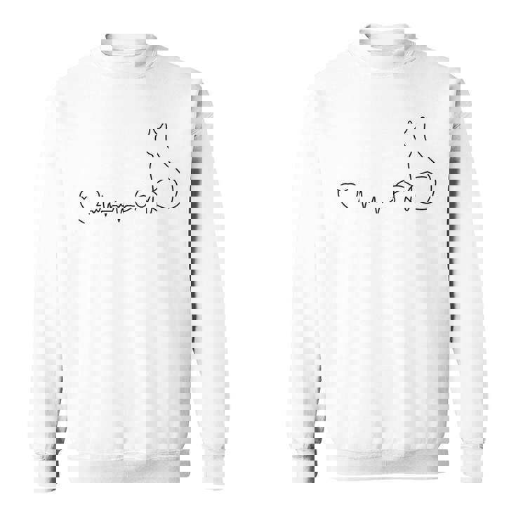 ネコ好きの心拍猫 スウェットシャツ