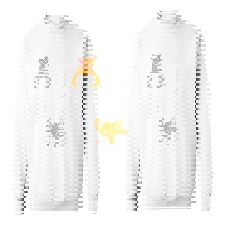 バックプリント ノッシン お尻 犬 かわいい コーギー スウェットシャツ