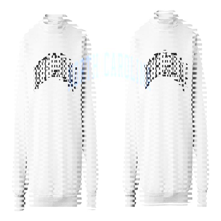 ノースカロライナ代表チームのスタイル ネイビーテキスト 長袖tシャツ スウェットシャツ
