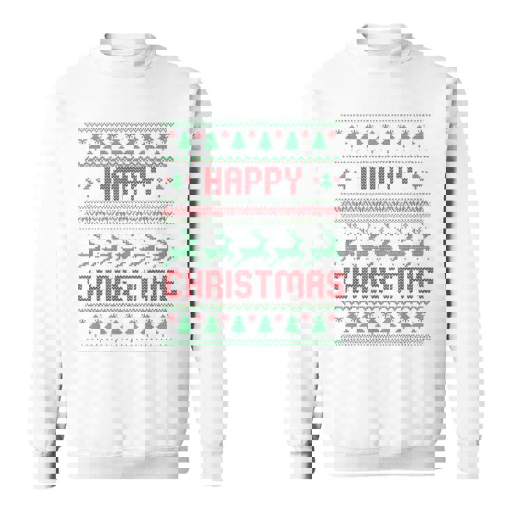 ハッピークリスマス、アグリークリスマス スウェットシャツ