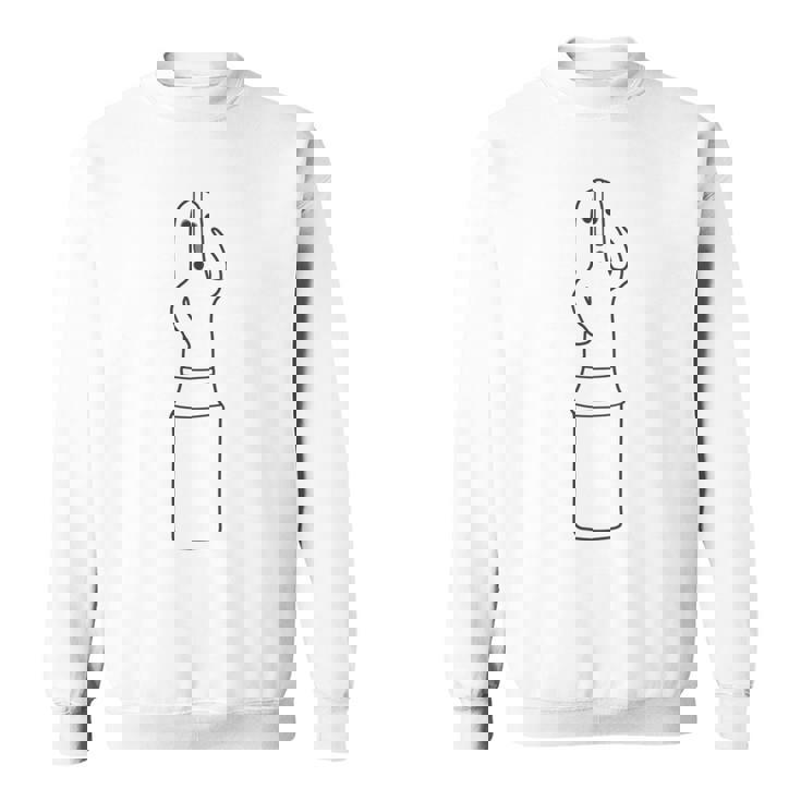 ハニワ 埴輪《モノクロ》【踊る埴輪 男】歴史土器 シンプル かわいい イラスト 長袖tシャツ スウェットシャツ