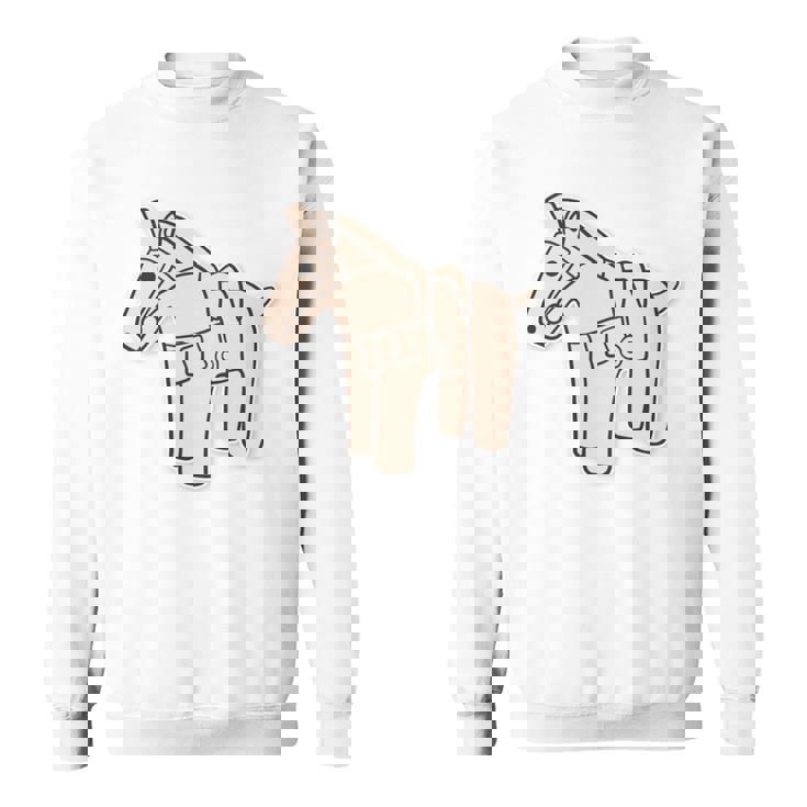 ハニワの馬 埴輪【ゆるフレンズ】歴史土器 シンプル かわいい イラスト 長袖tシャツ スウェットシャツ