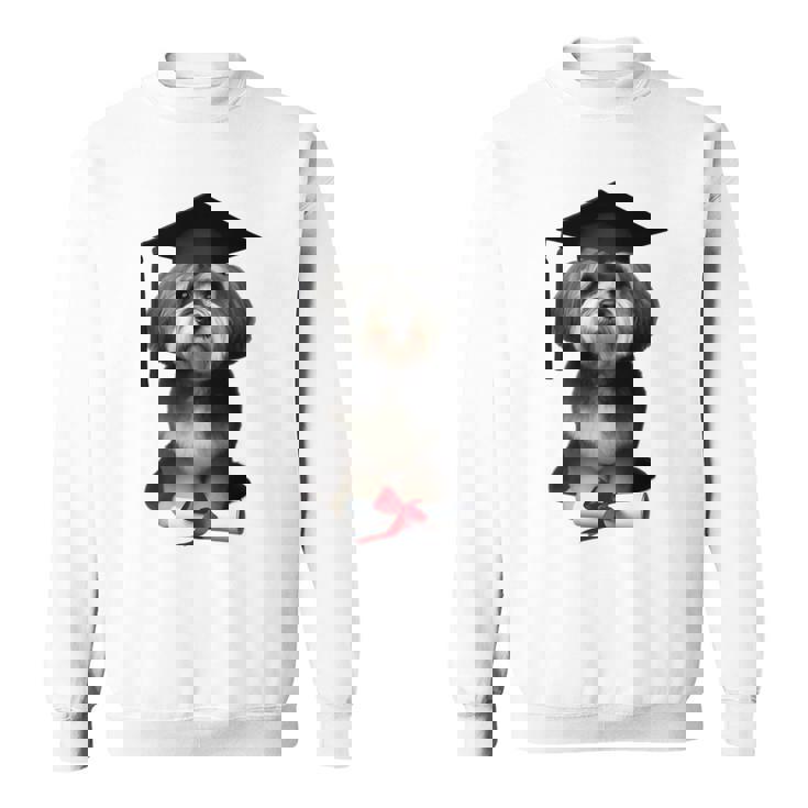 ハバニーズ犬 グラチュエーションキャップ トレーニング 学校 卒業生 オーナー 長袖tシャツ スウェットシャツ