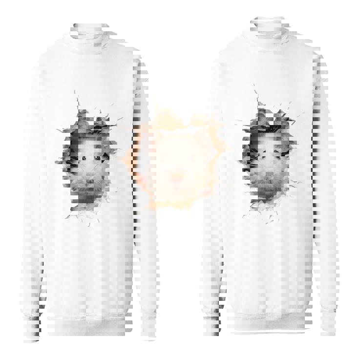 ハムスター アニマルプリント グラフィック ポートレート 顔 ハムスター スウェットシャツ