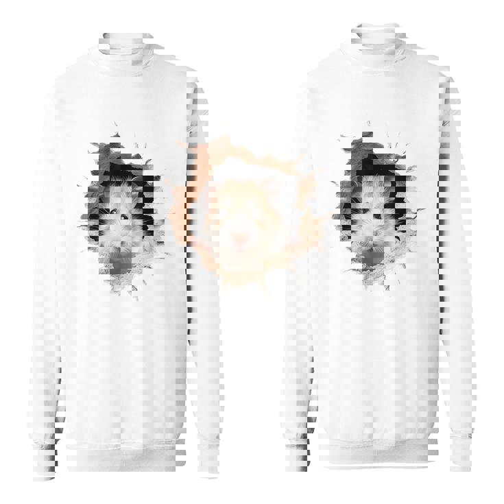 ハムスター アニマル柄 動物園 ポートレート イラスト 顔 ハムスター スウェットシャツ