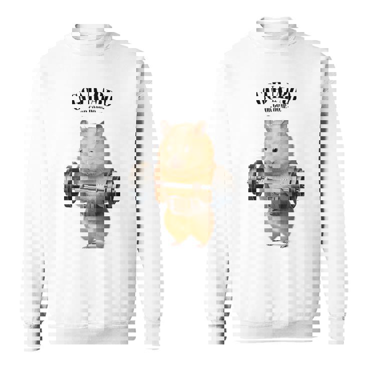 ハムスター ウェイトリフティング フィットネスジム スウェットシャツ