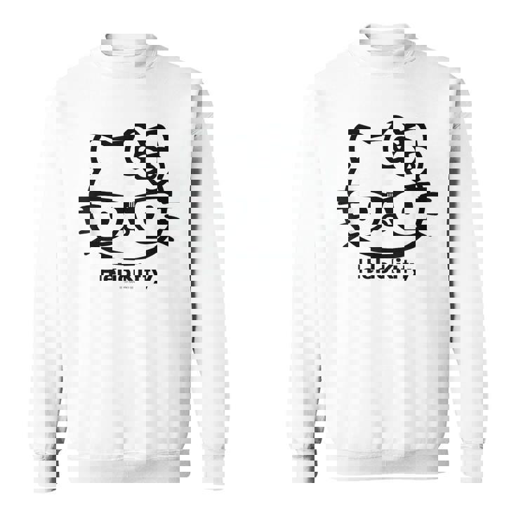 ハローキティ Usデザイン カオ メガネ スウェットシャツ