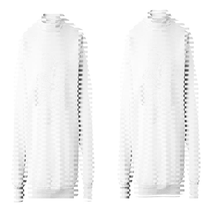 ハワイ ハワイアン ハイビスカス フラワー ホワイト ピンク スウェットシャツ