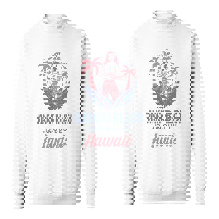 ハワイホノルルのワイキキビーチ スウェットシャツ