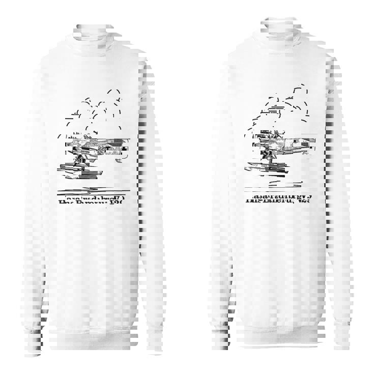 ハンザ ブランデンブルク W29 ドイツ水上飛行機 空飛ぶ雲 スウェットシャツ