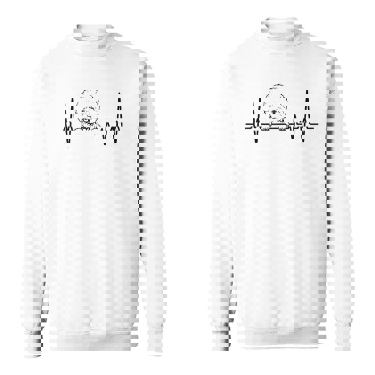 ハートビート ドッグ デザイン ビションフリーゼ スウェットシャツ