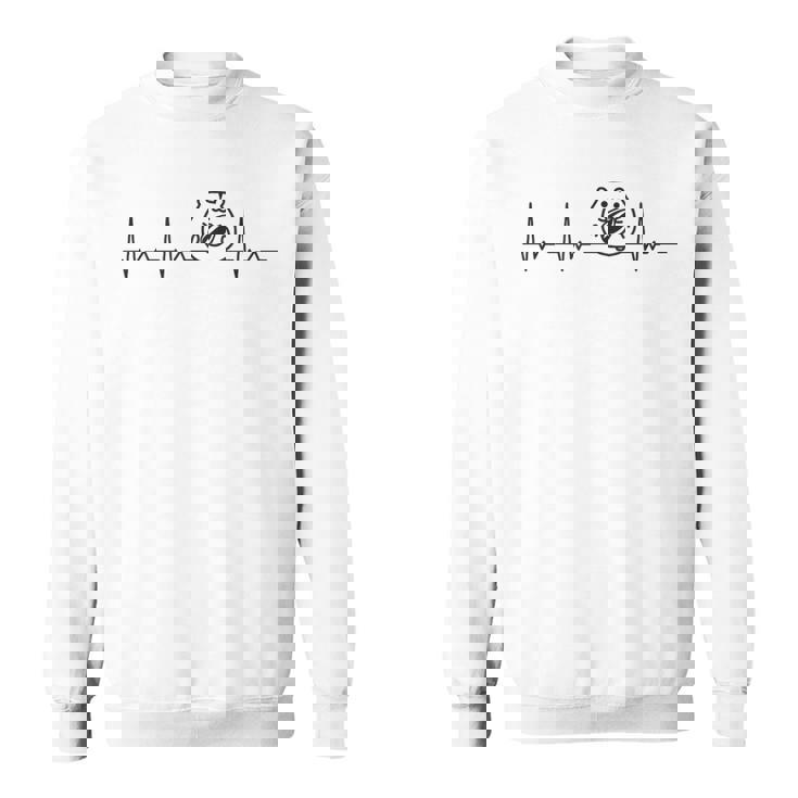 ハートビート ハムスター ハムスター好き ハムスターの飼い主 ペット 心電図 スウェットシャツ