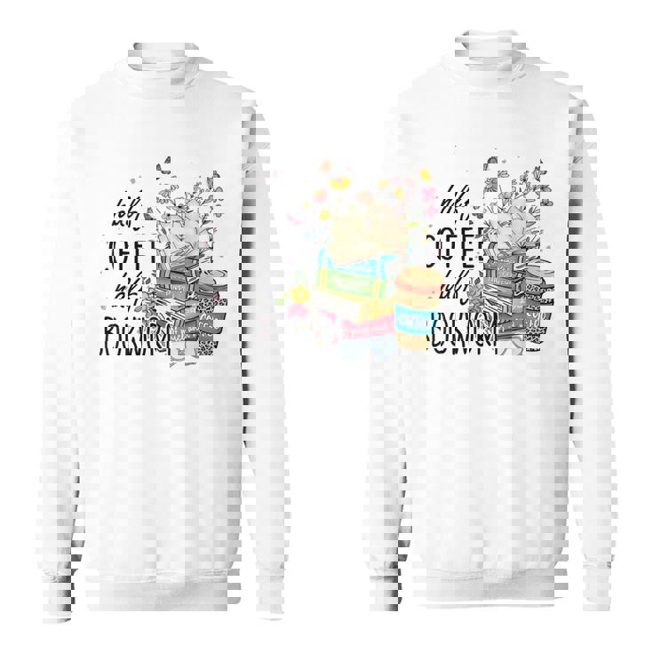 ハーフコーヒー ハーフブックワーム 読書本 コーヒーカップ スウェットシャツ